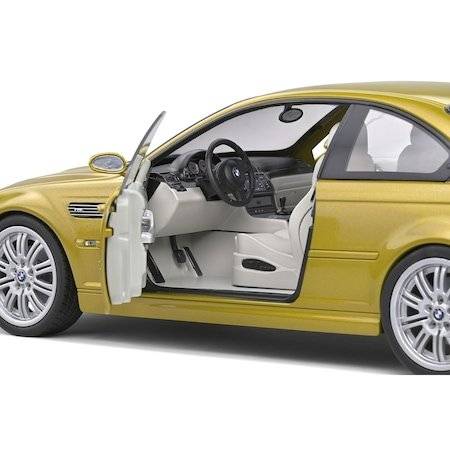 Macheta auto BMW M3 E46 Coupe (2000),  Scara 1:18, Phoenix Yellow, Solido