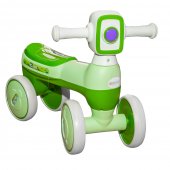 Bicicleta fara pedale, cu 4 roti, verde, 55x35x46 cm