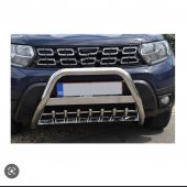 Bullbar din inox, cu suport pentru proiectoare, Dacia Duster 2018-2022