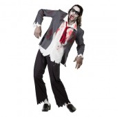 Costum Zombi sacou, camasa, cravata si pantaloni, marime unica pentru Halloween