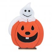Decor fantoma zambitoare cu dovleac, BUR, pentru petrecerea de Halloween, 27x37 cm