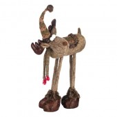 Figurina decorativa de sarbaturi, Ren esarfa maro, 102 cm
