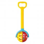 Jucarie de impins minge pentru copii cu maner extensibil, 60 cm