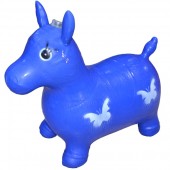 Jucarie gonflabila pentru copii, model calut din cauciuc, cu lumina si muzica, culoare albastru, tip hop hop, 55x22x48.5 cm