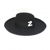 Palarie neagra pentru petrecere model Zorro