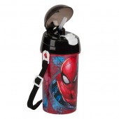 Recipient apa pentru copii cu gura, Spiderman Pop Up, 500 ml
