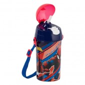 Recipient apa pentru copii cu gura, Spiderman Pop Up, Rosu/Albastru, 500 ml