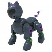 Robot pisica care se plimba, si ochii i se lumineaza