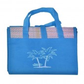 Saltea de plaja sub forma de geanta, albastru, BUR, 180x90 cm