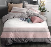Set lenjerie de pat pentru 2 persoane, microfibra, roz