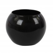 Vaza decorativa neagra, din sticla. 10 cm